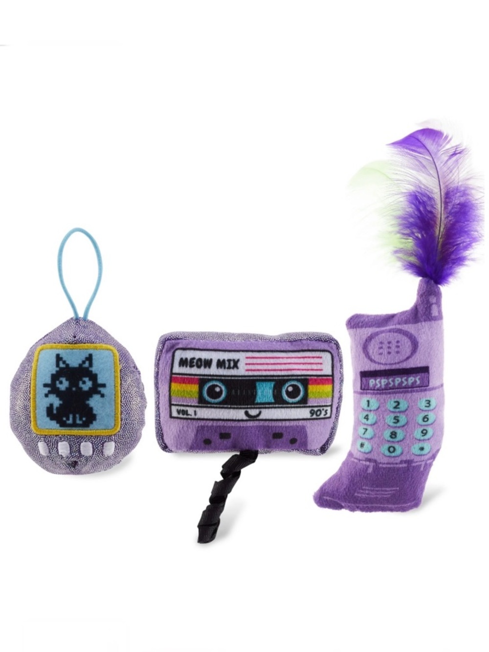 Catstages 'So Meowsome 90s Themed Cat Toys with Catnip‎ | NWT